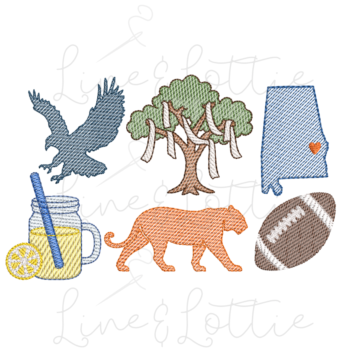 Auburn Icons Embroidery Bundle