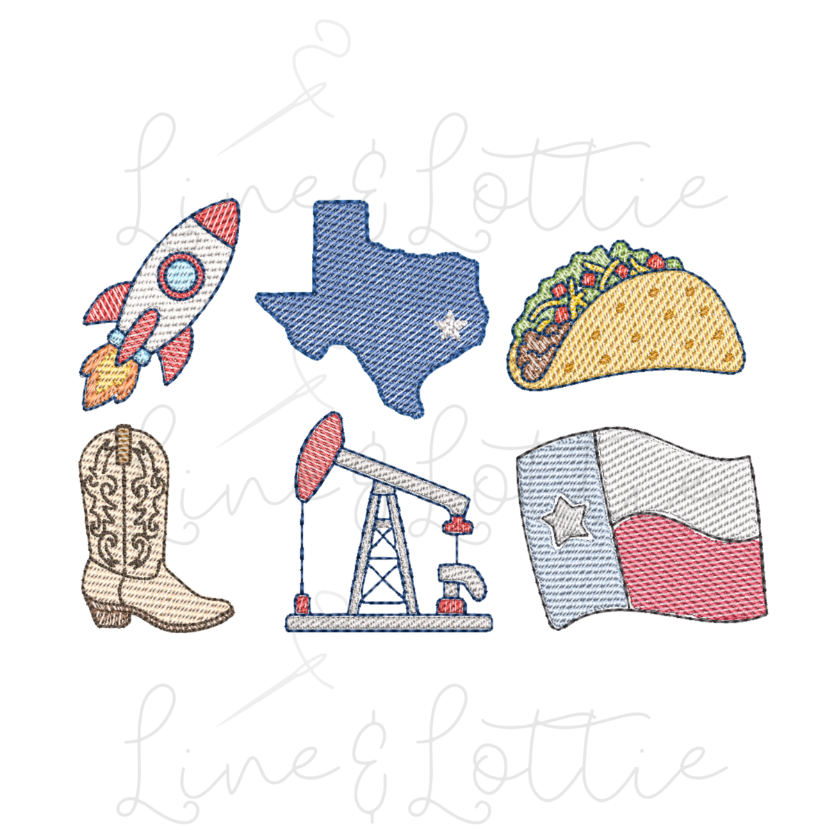 Houston Icons Embroidery Bundle