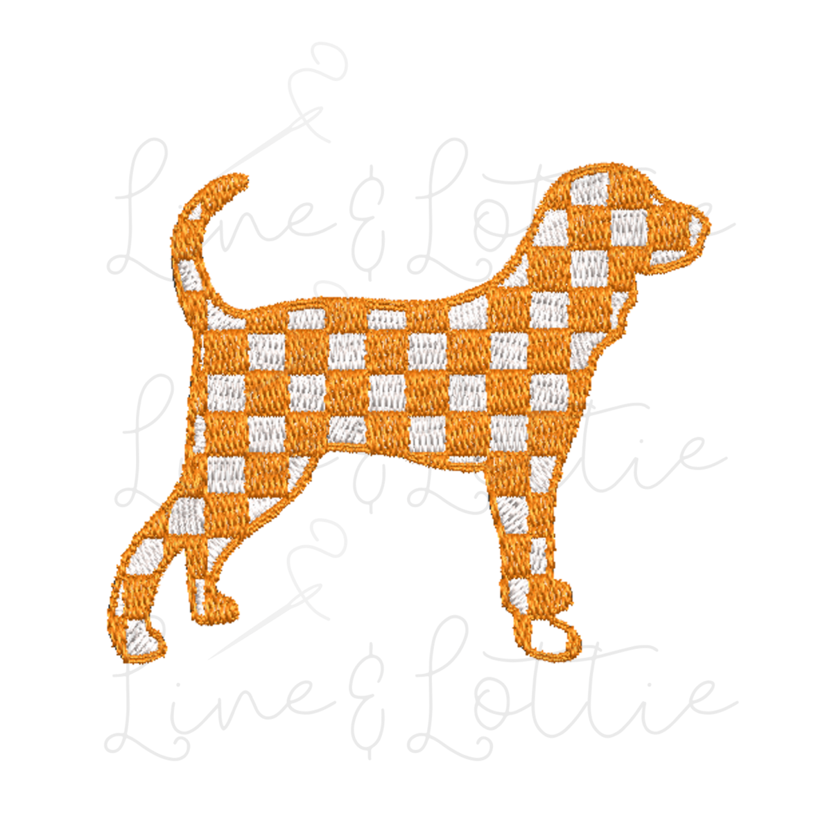 Checkerboard Hound Dog