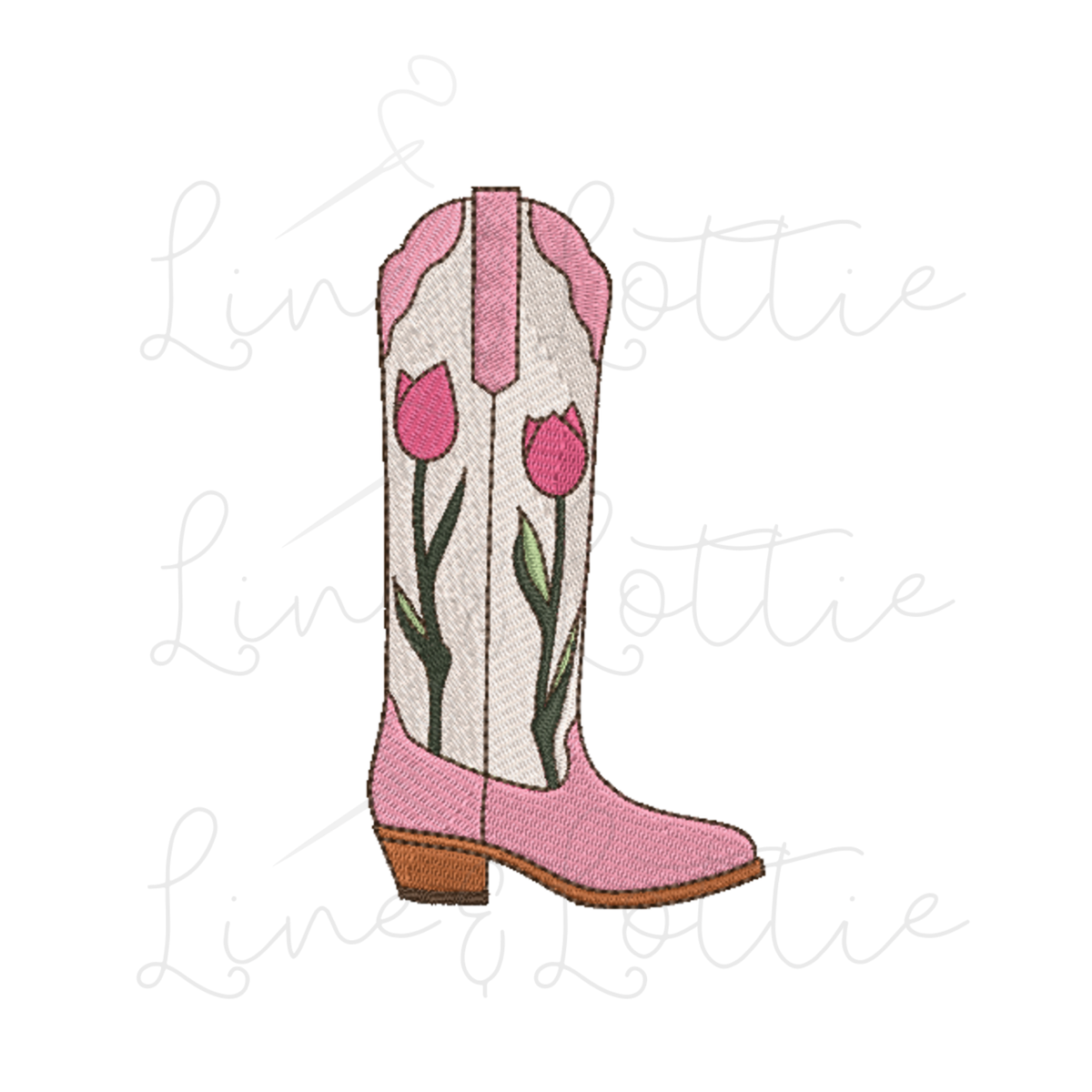 Pink Floral Cowgirl Boot