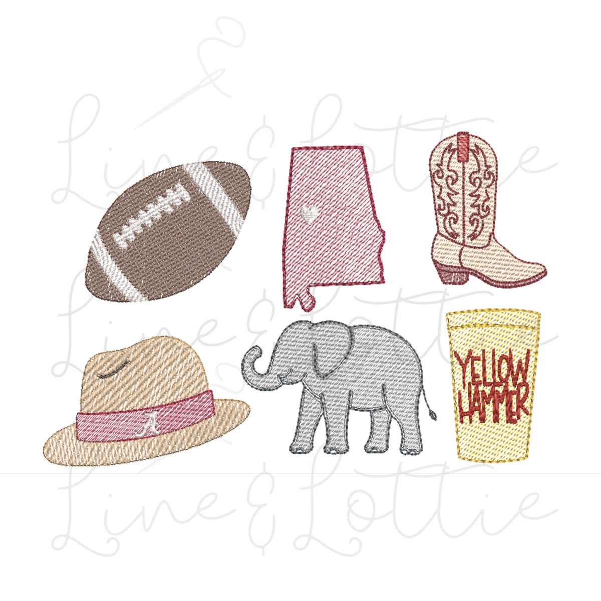 Tuscaloosa Icons Embroidery Bundle