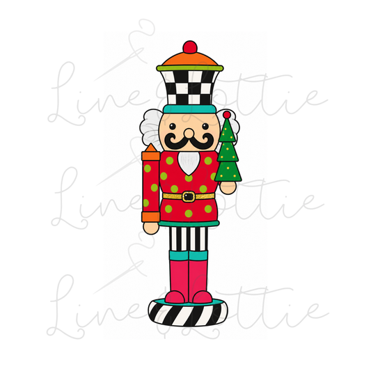 Black & White Checkered Nutcracker