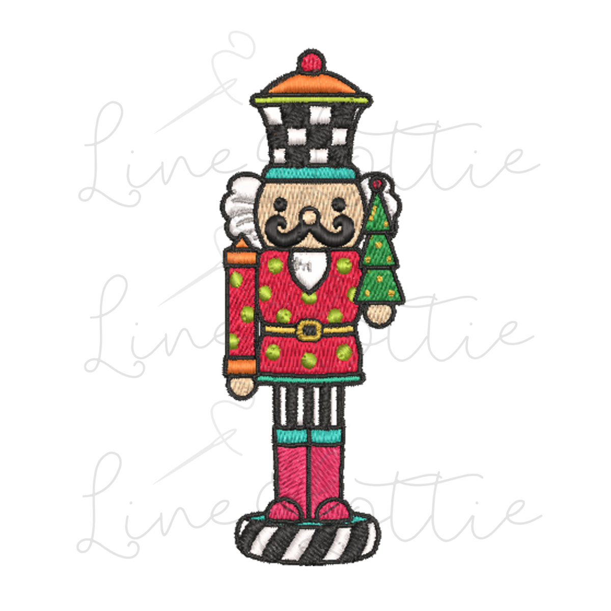 Black & White Checkered Nutcracker