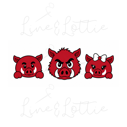 Hog Mascot Trio