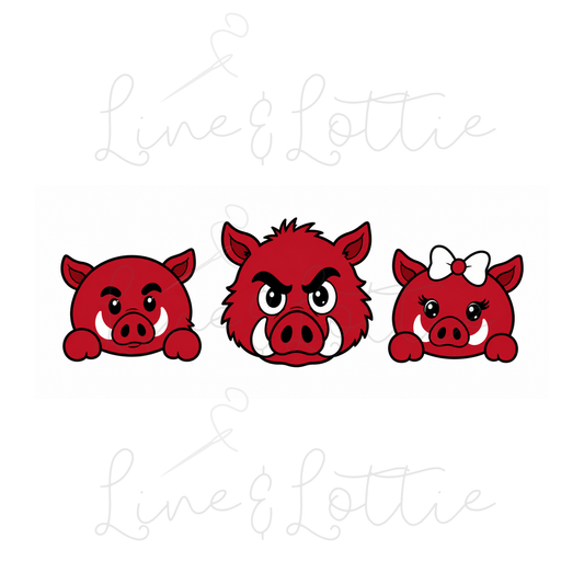 Hog Mascot Trio