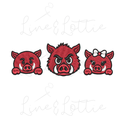 Hog Mascot Trio
