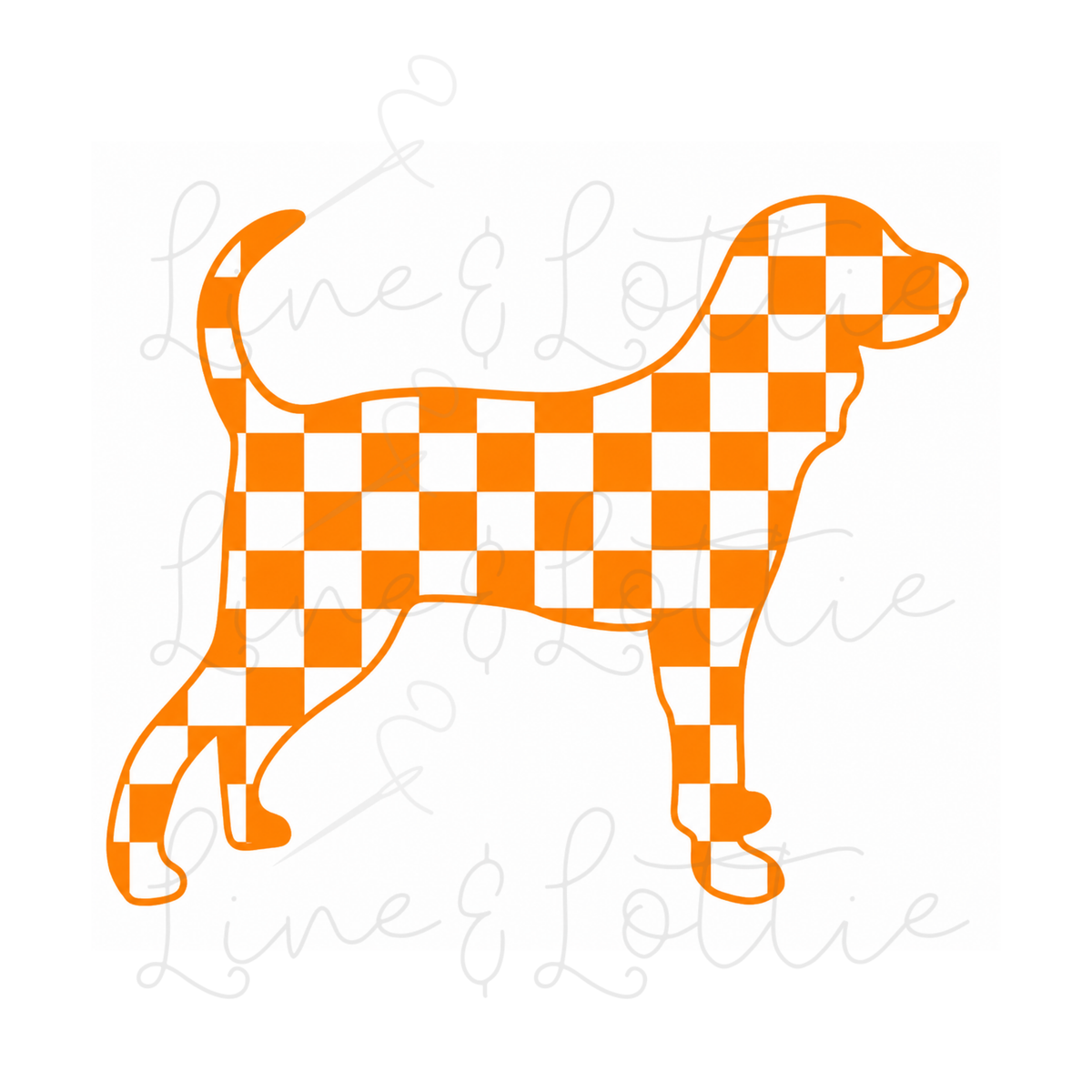 Checkerboard Hound Dog