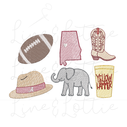 Tuscaloosa Icons Embroidery Bundle
